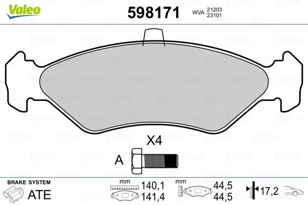 Купити Передні тормозні колодки Ford Fiesta Mk3 GFJ