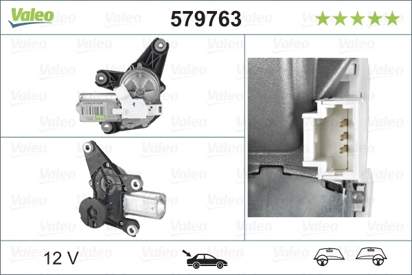 Купити 579763 VALEO Двигун склоочисника заднього скла