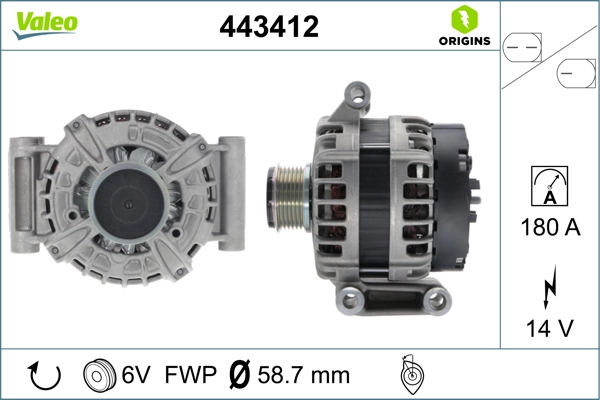 Купити 443412 VALEO Генератор