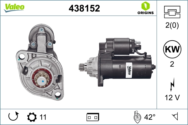 Купити 438152 VALEO Стартер