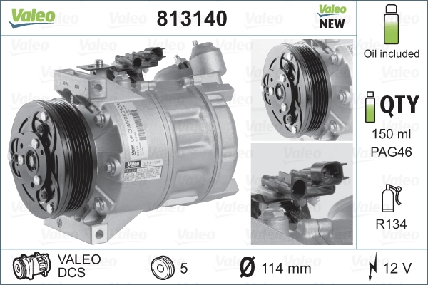 813140 VALEO Компресор холодоагенту