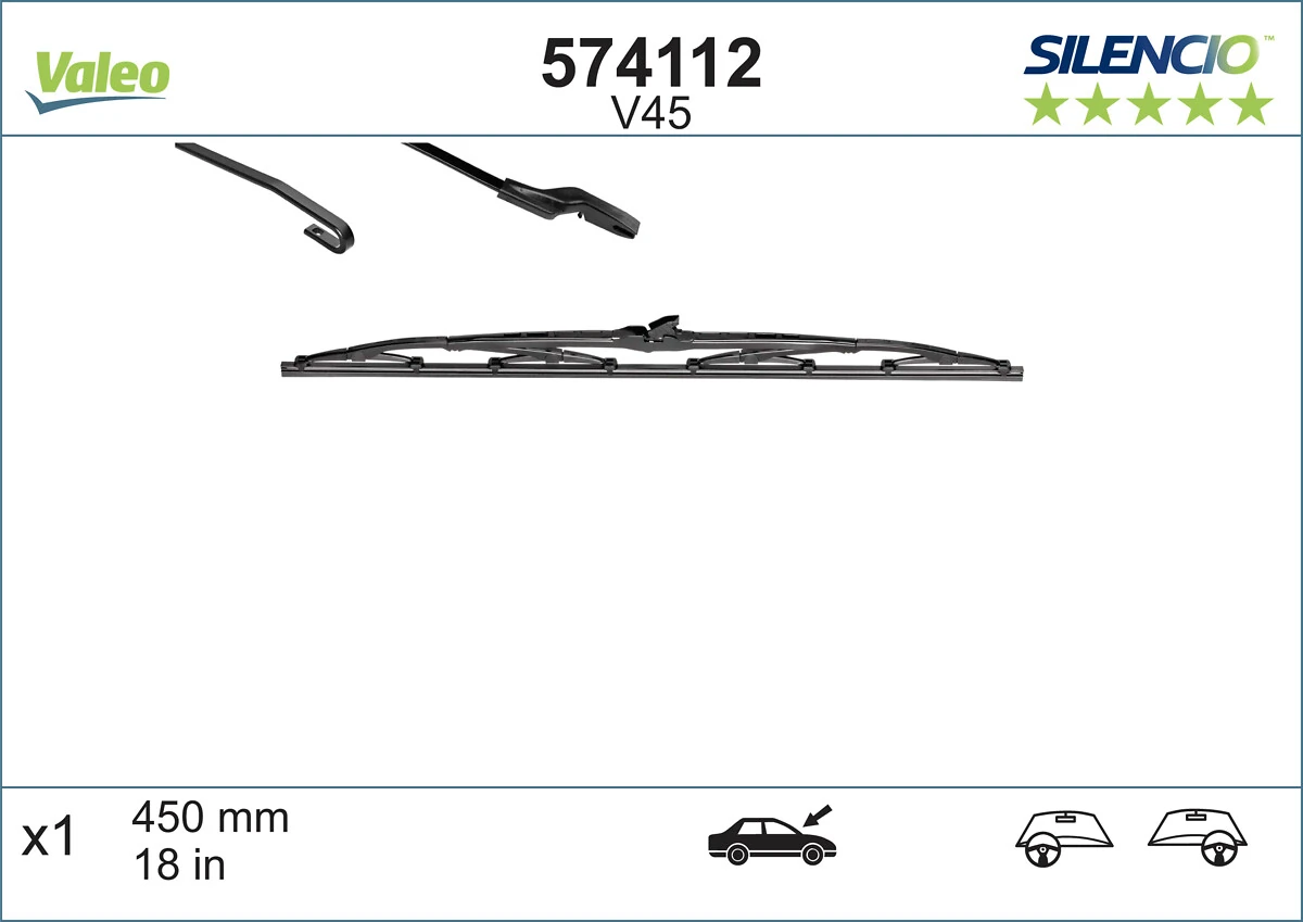Щітка склоочисника заднього скла VALEO 574112 ціна, від 4.42 USD