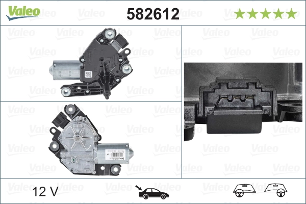 Моторчик заднього склоочисника 582612 VALEO