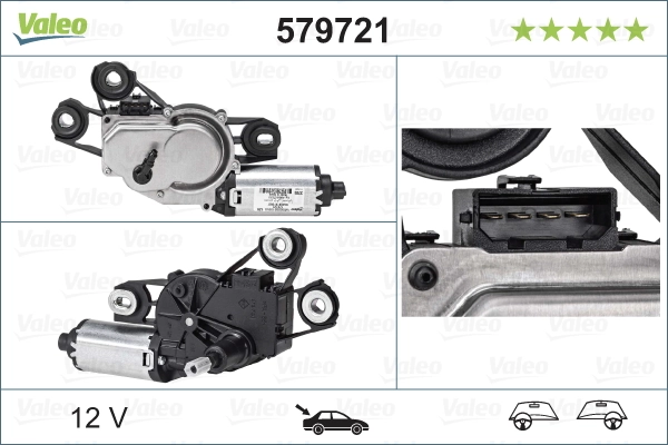 Купити 579721 VALEO Двигун склоочисника заднього скла