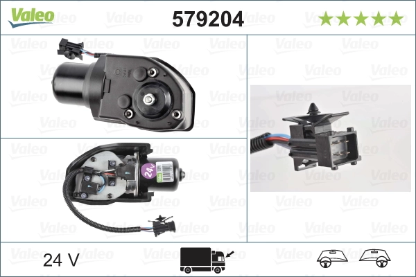 Купити 579204 VALEO Мотор трапеції склоочисника