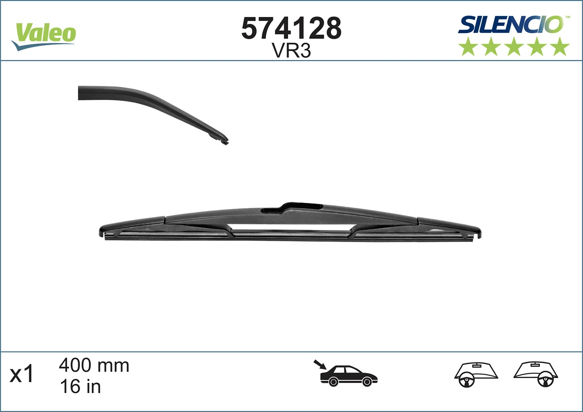 Щітка склоочисника заднього скла VALEO 574128 ціна, від 7.46 USD