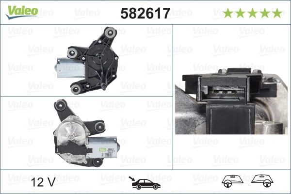 Моторчик заднього склоочисника 582617 VALEO