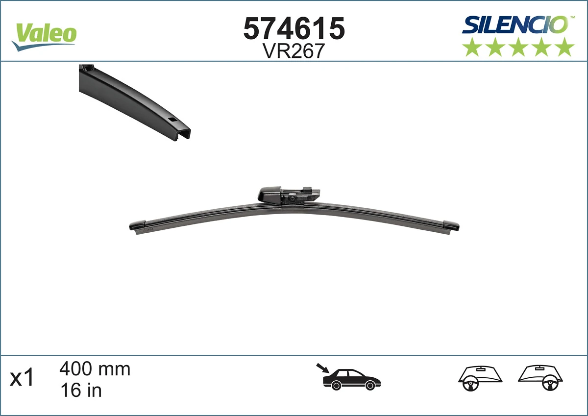 Щітка склоочисника заднього скла VALEO 574615 ціна, від 10.27 USD