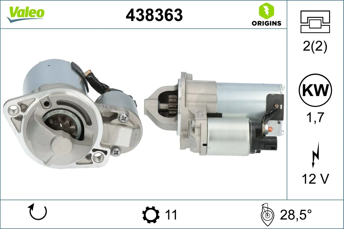 Купити 438363 VALEO Стартер