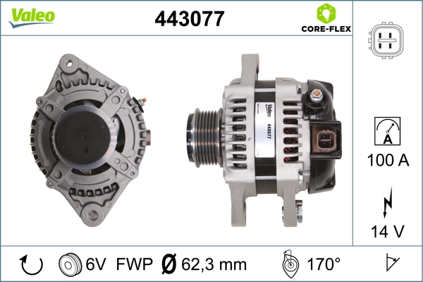 Купити 443077 VALEO Генератор
