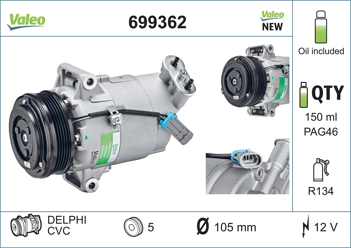 699362 VALEO Компресор холодоагенту
