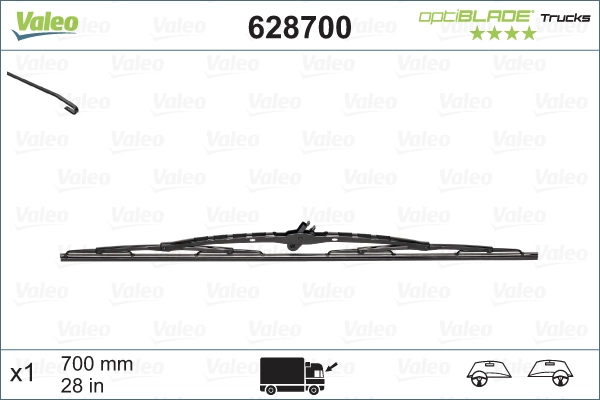 Щітка-двірник лобового скла, водійська 628700 VALEO