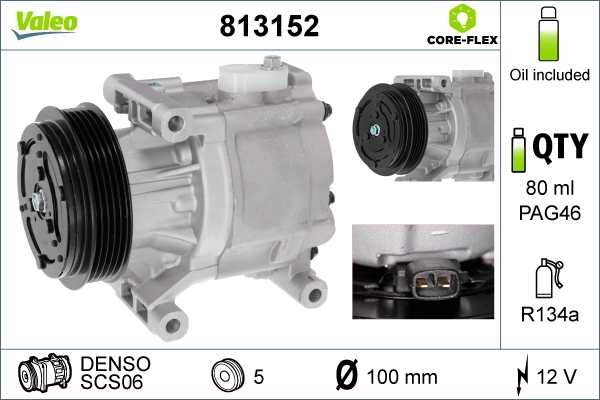 Купити 813152 VALEO Компресор кліматичної установки