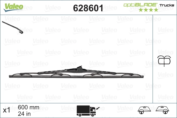 Щітка-двірник лобового скла, водійська 628601 VALEO