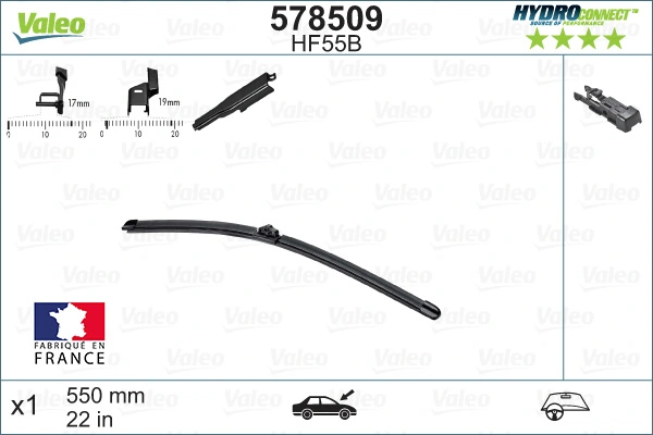 Щітка двірника права VALEO 578509