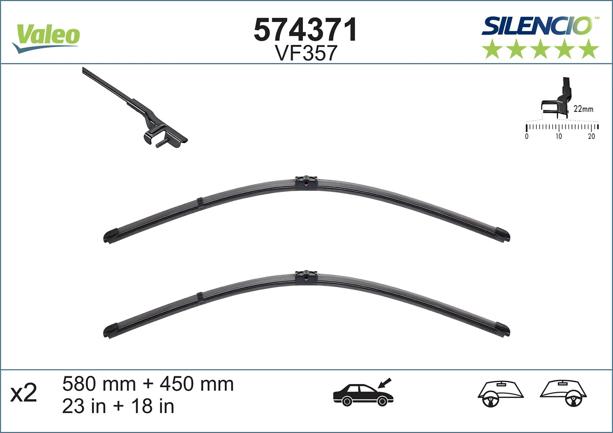 Щітки склоочисника 574371 VALEO