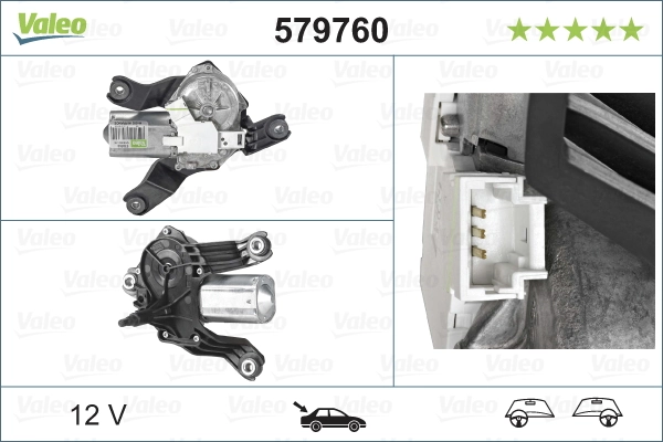 Купити 579760 VALEO Двигун склоочисника заднього скла