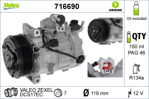 NIS890880 Nissens Компресор холодоагенту