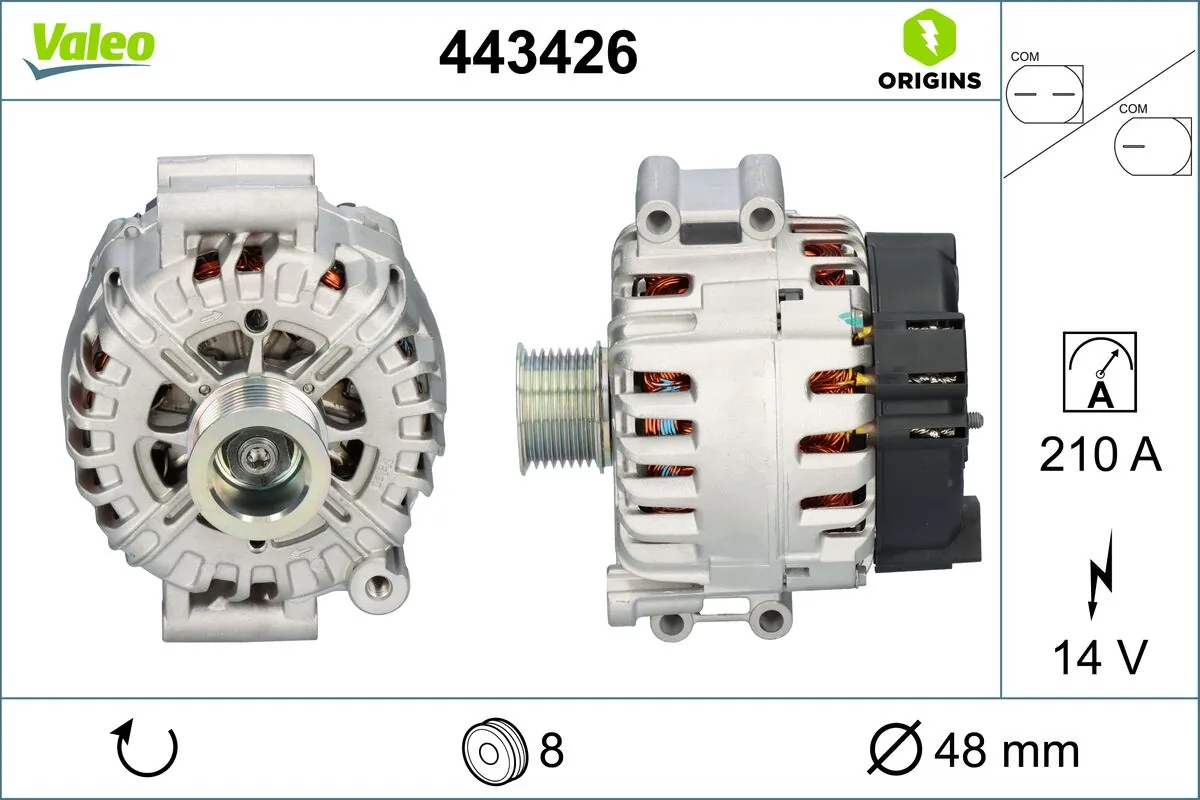 Купити 443426 VALEO Генератор