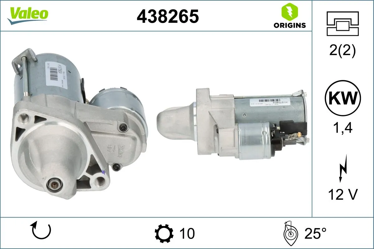 Купити 438265 VALEO Стартер
