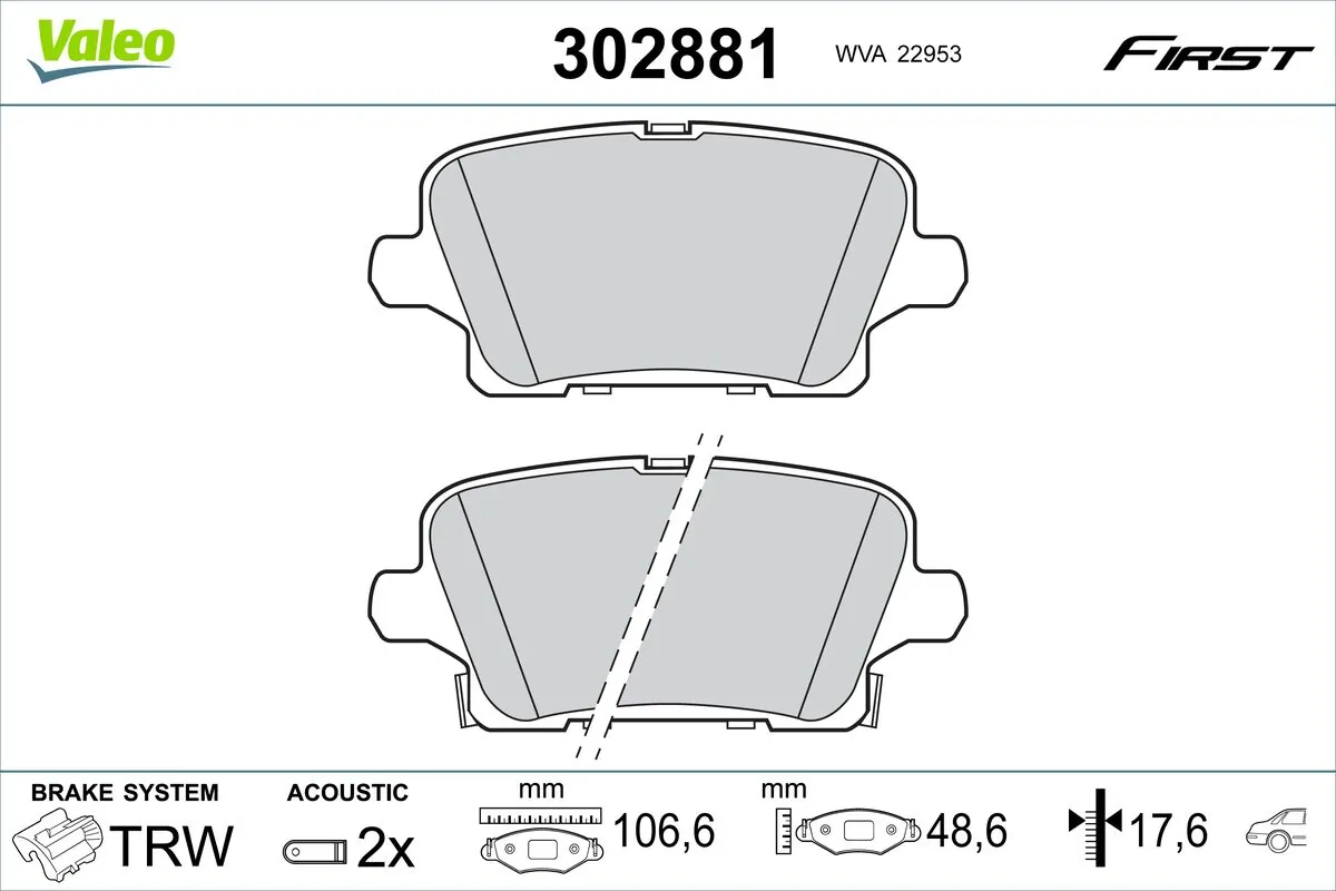 Задні гальмівні колодки 13517694 Peugeot/Citroen