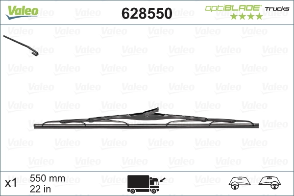 Щітка-двірник лобового скла, водійська 628550 VALEO