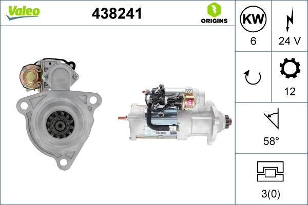 Купити 438241 VALEO Стартер