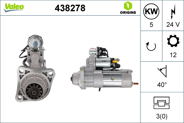 Купити 438278 VALEO Стартер