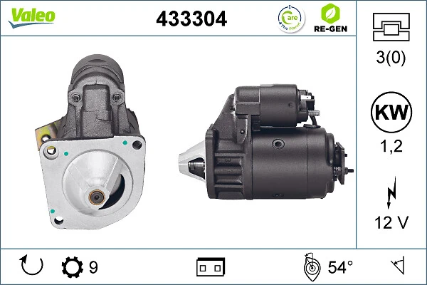 Купити 433304 VALEO Стартер