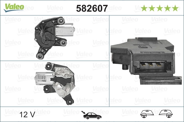 Моторчик заднього склоочисника 582607 VALEO