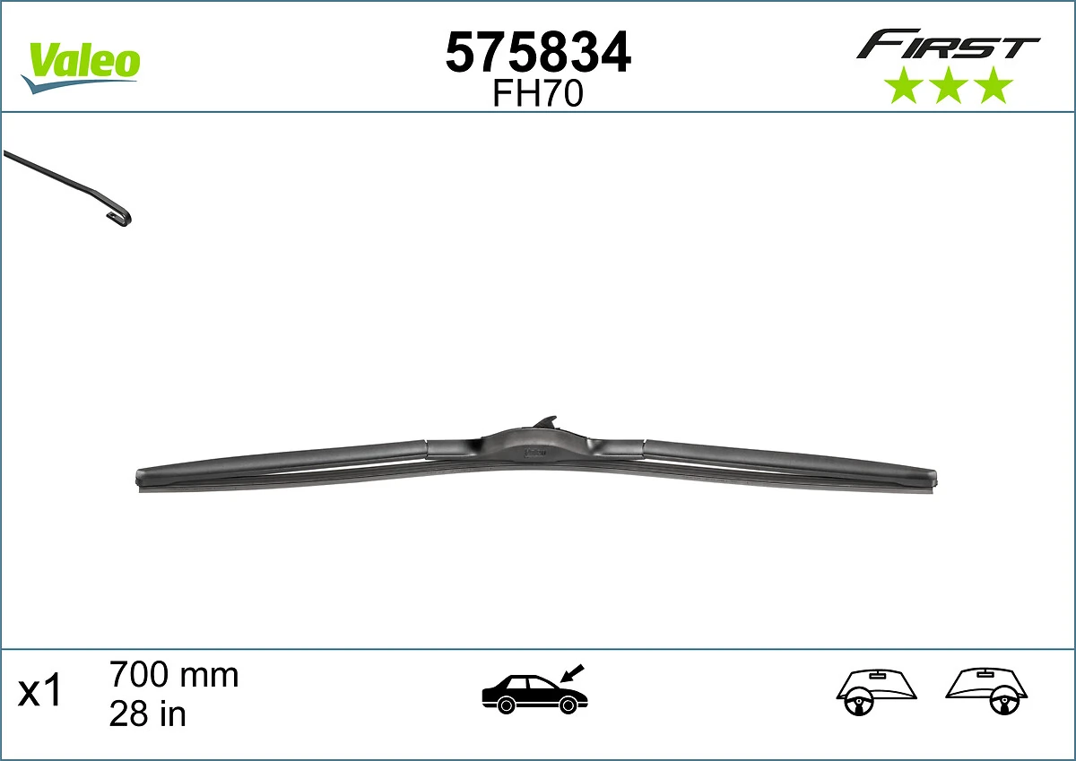 Купити 575834 VALEO Щітка-двірник лобового скла, водійська