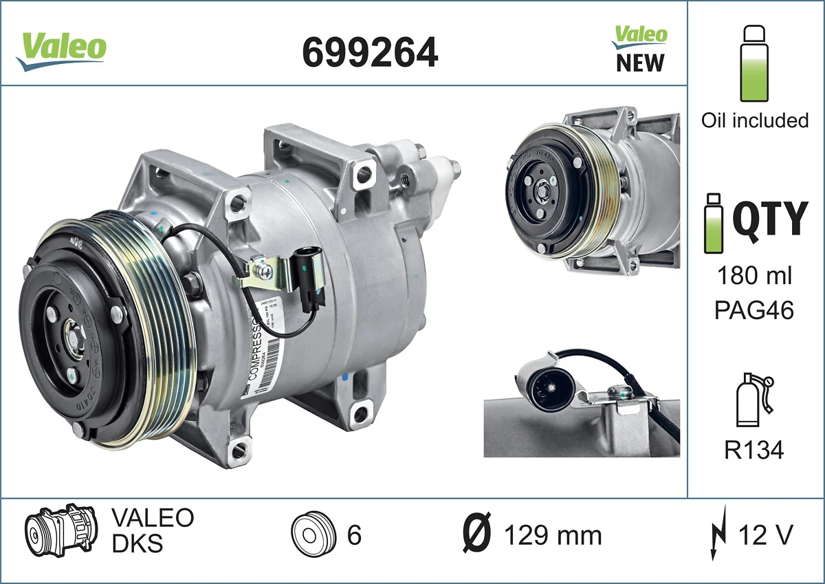 699264 VALEO Компресор холодоагенту