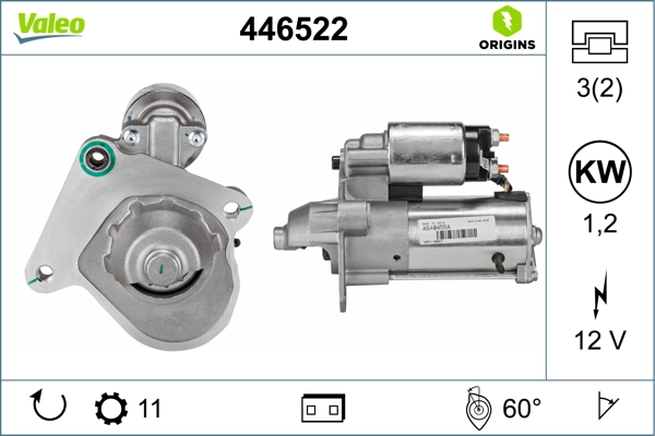 Купити 446522 VALEO Стартер