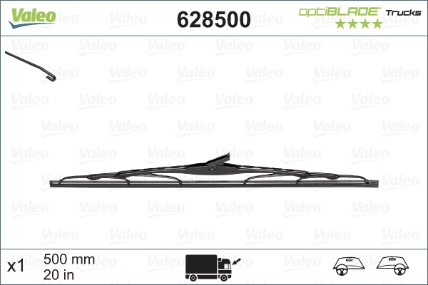 Щітка-двірник лобового скла, пасажирська 628500 VALEO