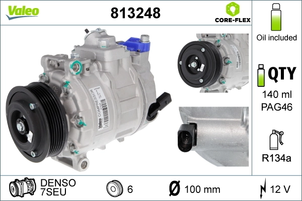 Купити 813248 VALEO Компресор кліматичної установки