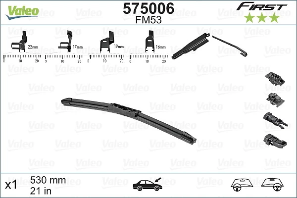 Купити 575006 VALEO Щітка-двірник лобового скла, водійська