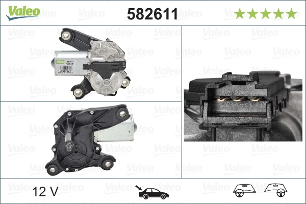 Моторчик заднього склоочисника 582611 VALEO