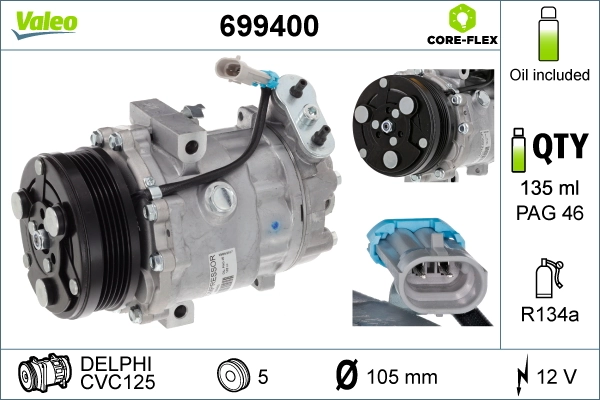 Компресор кондиціонера SD6V121418F Sanden