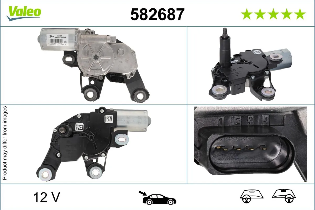 Моторчик заднього склоочисника 582687 VALEO