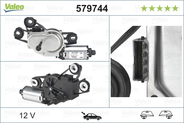 Задній механізм склоочисника VALEO 579744