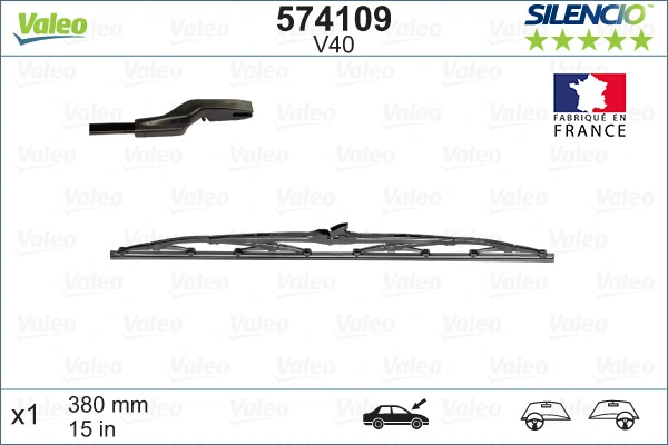 Купити 574109 VALEO Щітка-двірник лобового скла, пасажирська