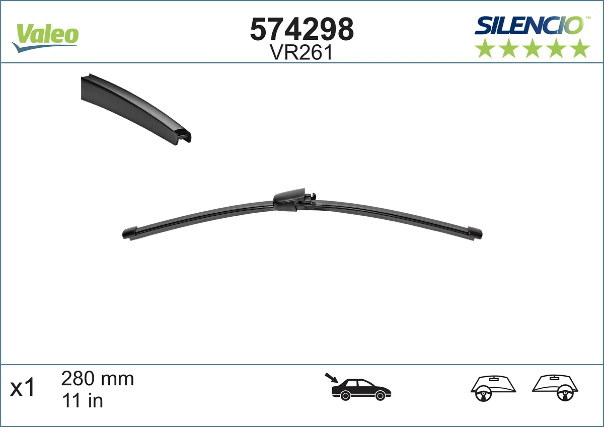 Щітка склоочисника заднього скла VALEO 574298 ціна, від 8.92 USD