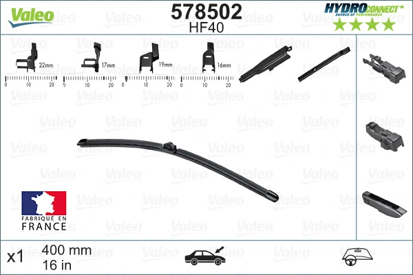 Щітка склоочисника лобового скла, пасажирська VALEO 578502