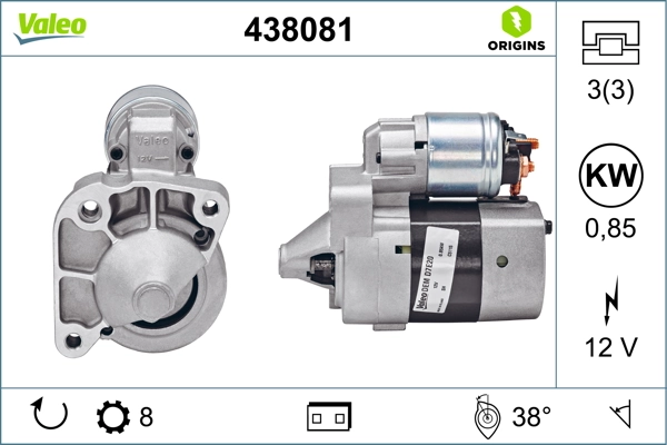 Купити 438081 VALEO Стартер