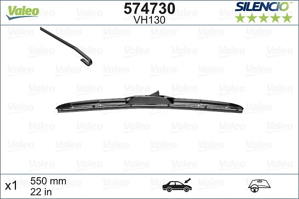 Щітка-двірник лобового скла, водійська VALEO 574730 ціна, від 19.34 USD