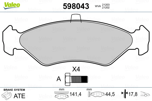 Купити Передні тормозні колодки Ford Fiesta Mk3 GFJ