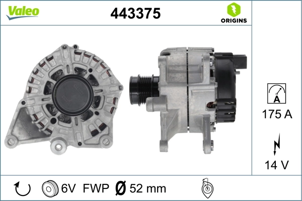 Купити 443375 VALEO Генератор