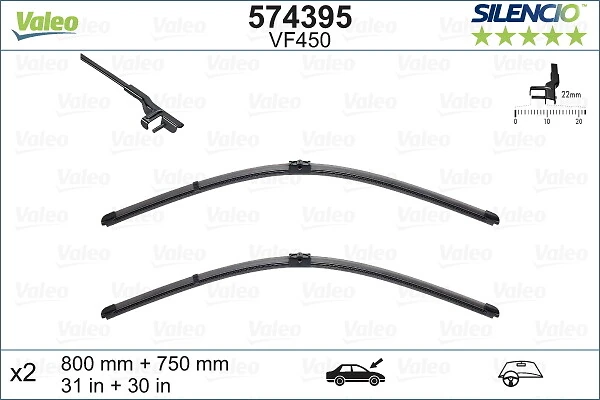 Щітки склоочисника 574395 VALEO