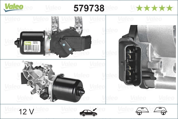 Купити 579738 VALEO Мотор трапеції склоочисника