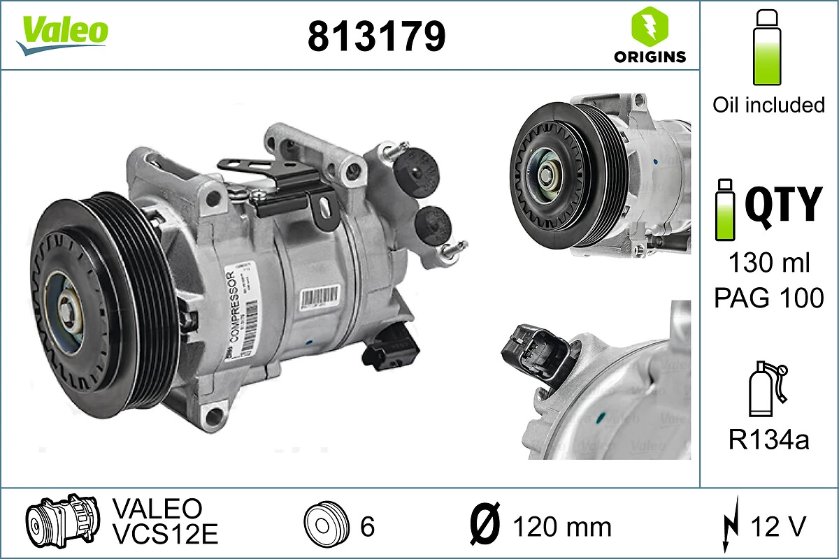 813179 VALEO Компресор холодоагенту